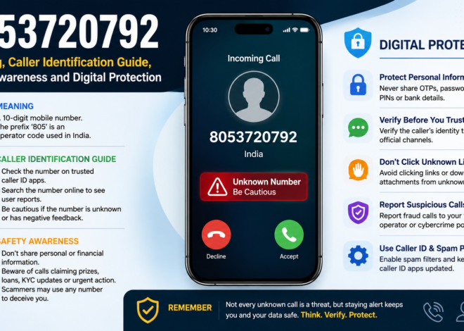 8053720792 – Meaning, Caller Identification Guide, Safety Awareness and Digital Protection