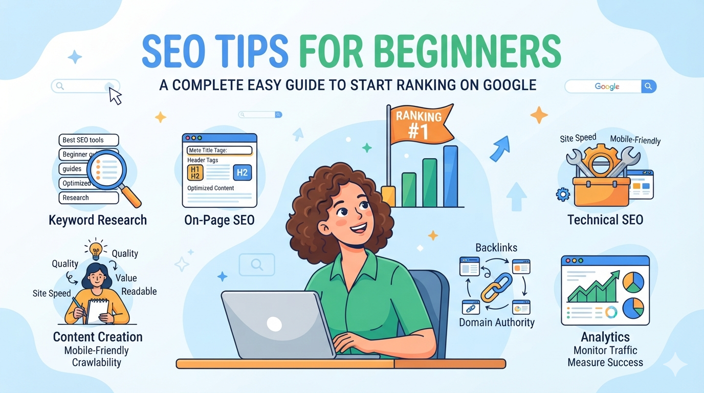 SEO Tips for Beginners – A Complete Easy Guide to Start Ranking on Google