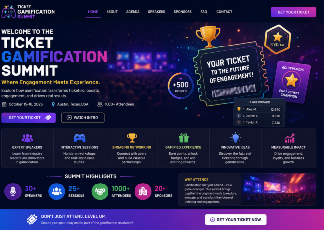 Websites for Ticket GamificationSummit