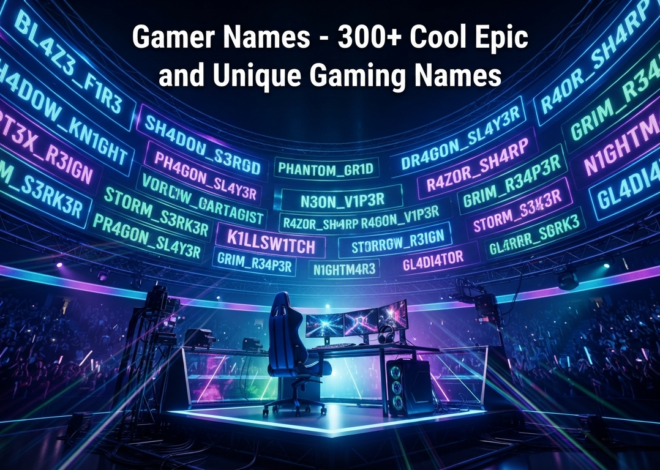 Gamer Names: 300+ Cool, Funny, Unique, and Creative Username Ideas