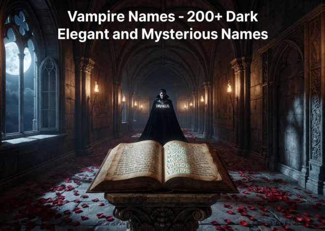 Vampire Names: 250+ Dark, Mysterious, and Powerful Ideas