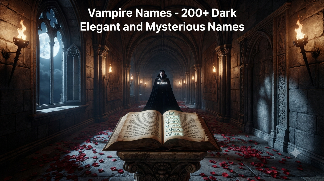 Vampire Names: 250+ Dark, Mysterious, and Powerful Ideas