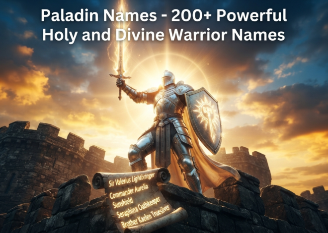 Paladin Names: 250+ Noble, Powerful, and Legendary Name Ideas