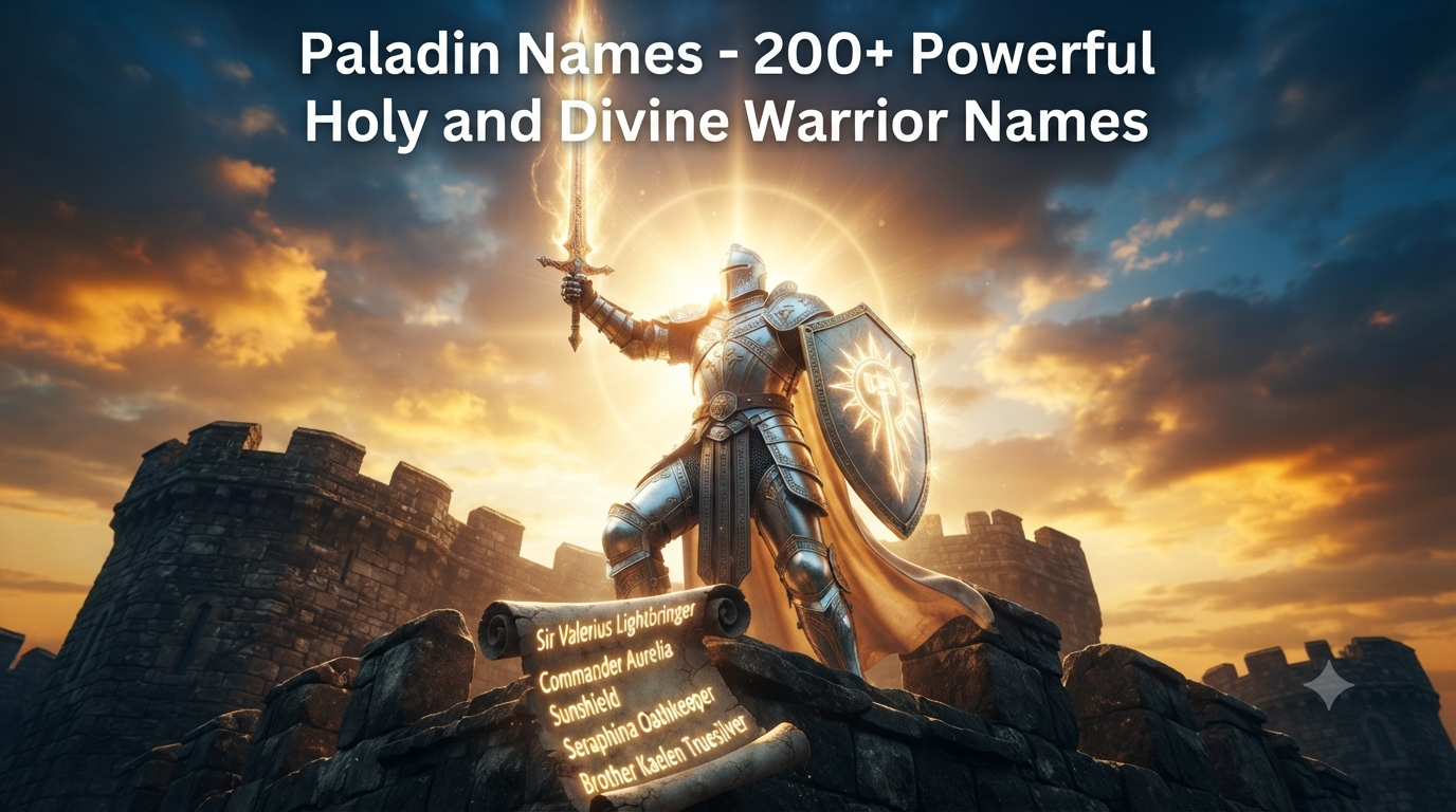 Paladin Names: 250+ Noble, Powerful, and Legendary Name Ideas